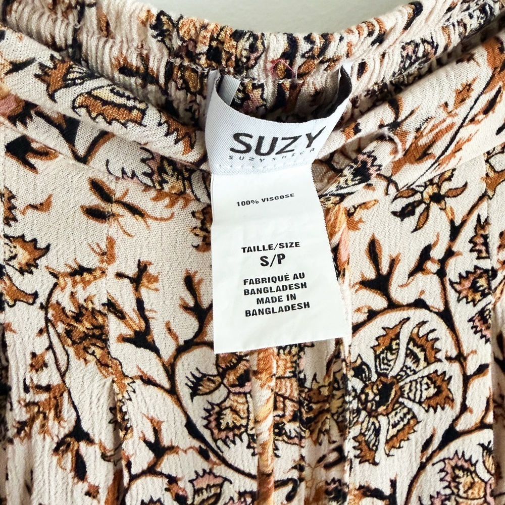 Suzy Shier Boho Floral Print Vacation Pants - Size Small - Picture 4 of 6